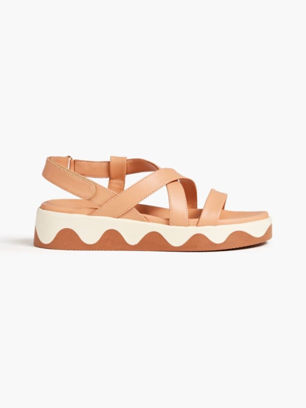 Ancient Greek Ephesus Flatform Sandals - Blush Tan Leather - EU 40 | US 9/10